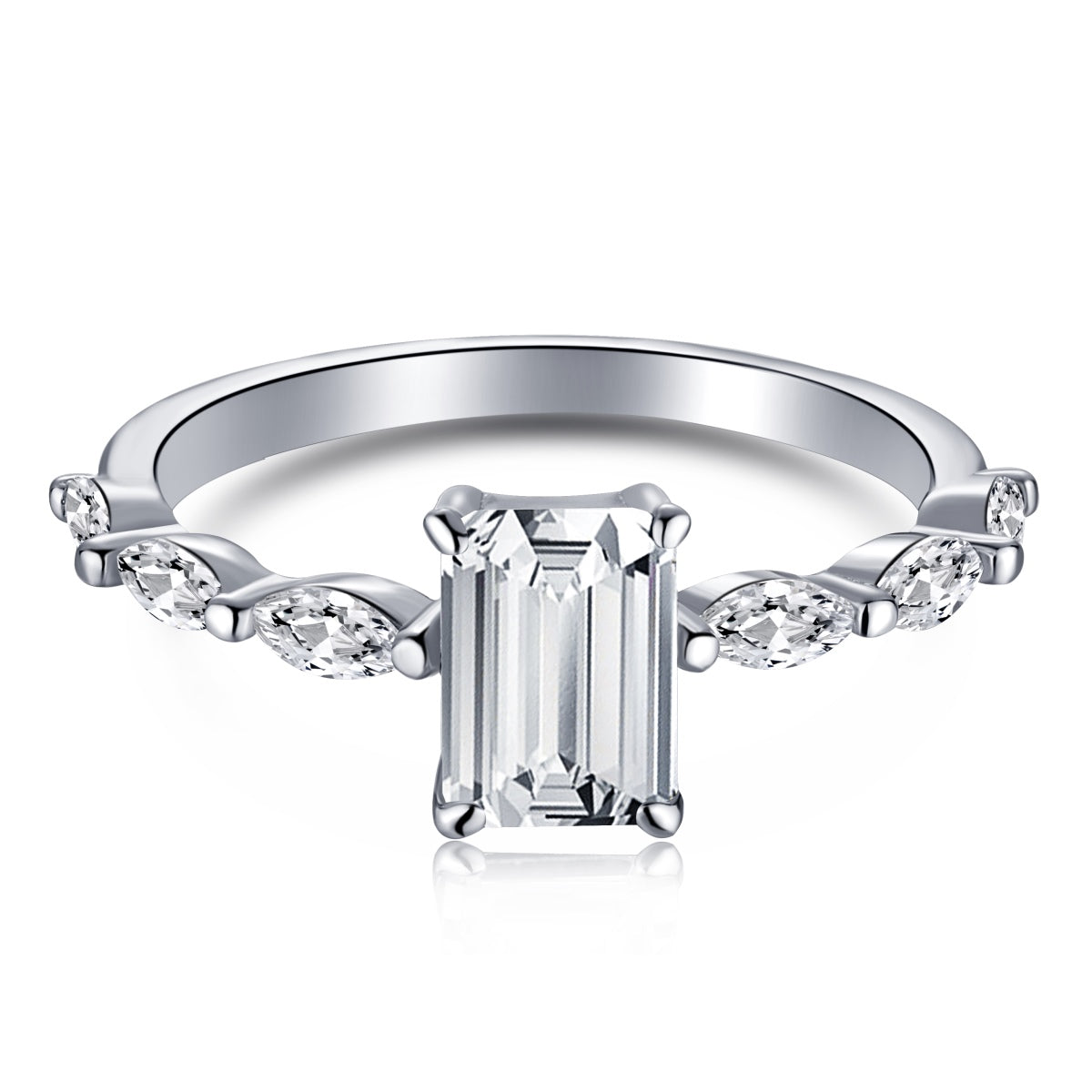 [Love's Uplift]1.0 Carat Dainty Resplendent Radiant Cut Daily Ring
