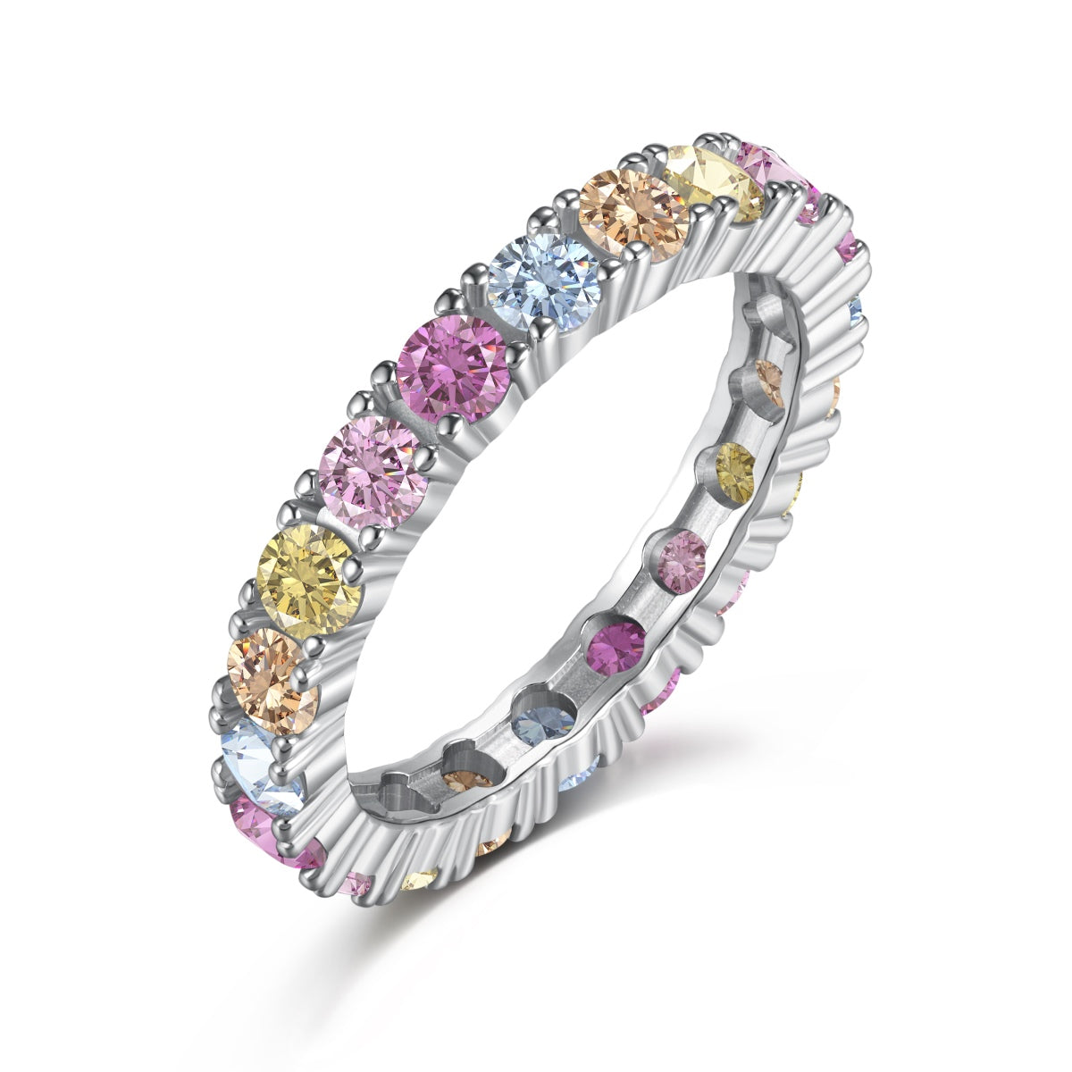 [Love's Uplift]Dazzling Lustrous Round Cut Tennis Ring