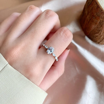 [Love's Uplift]0.75 Carat Luxurious Vibrant Elongated Cushion Cut Daily Ring