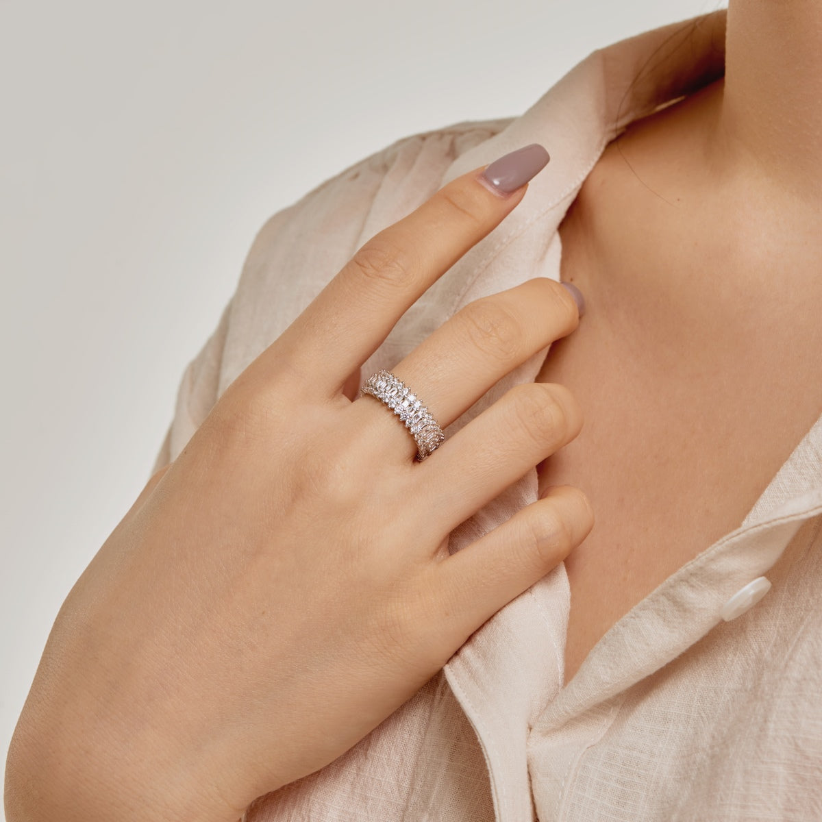 [Love's Uplift]Ornate Colorful Radiant Cut Daily Ring