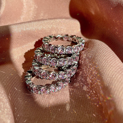 [Love's Uplift]Eternity Round Cut Tennis Ring