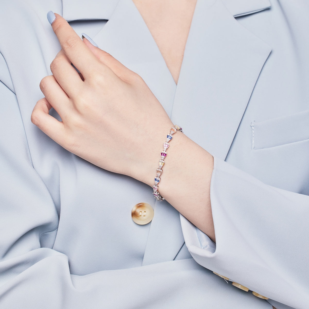 [Love's Uplift]Radiant Water Drop Shape Daily Bracelet