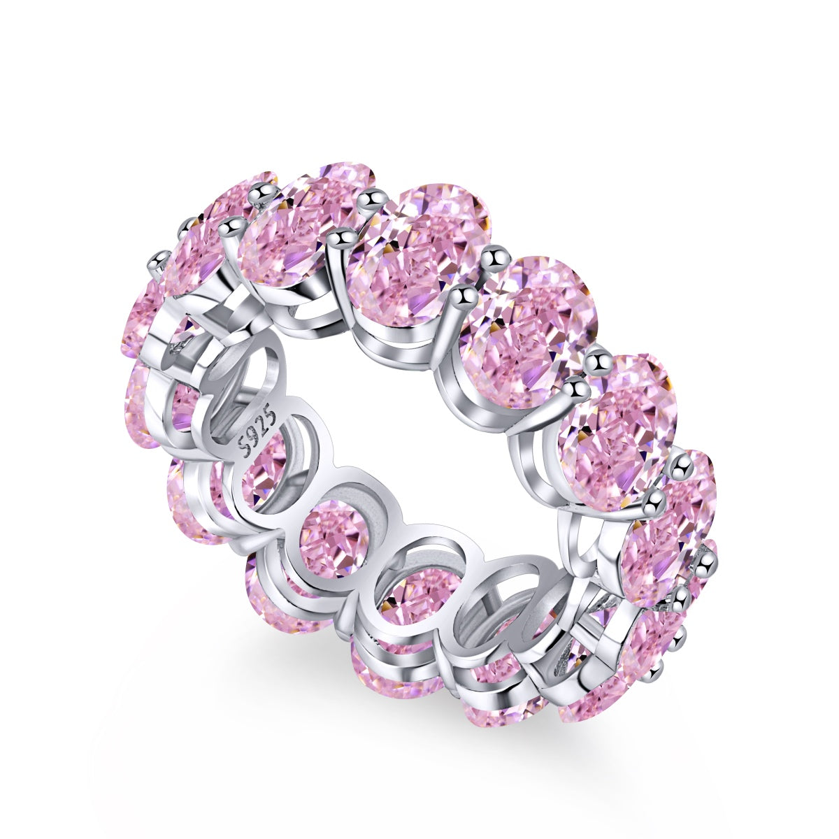 [Love's Uplift]Dainty Elongated Cushion Cut Tennis Ring