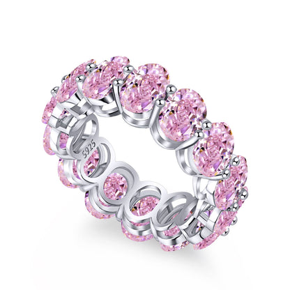 [Love's Uplift]Dainty Elongated Cushion Cut Tennis Ring