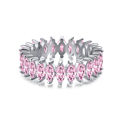 [Love's Uplift]Gorgeous Marquise Cut Tennis Ring