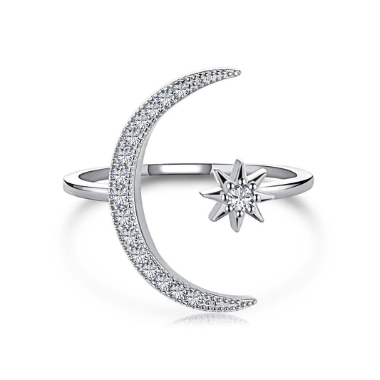 [Love's Uplift]Eternity Moon & Star Ring