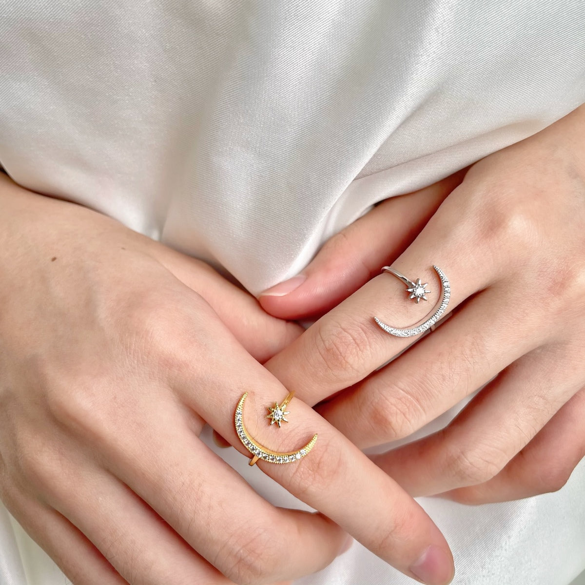 [Love's Uplift]Eternity Moon & Star Ring