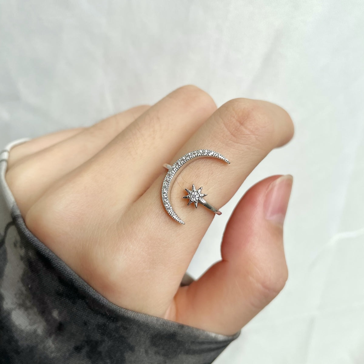 [Love's Uplift]Eternity Moon & Star Ring