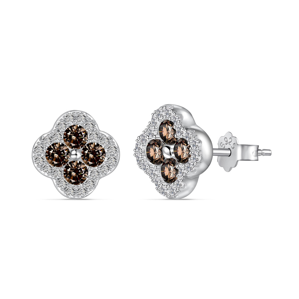 [Love's Uplift]Four-Leaf Clover Flower Shaped Earrings