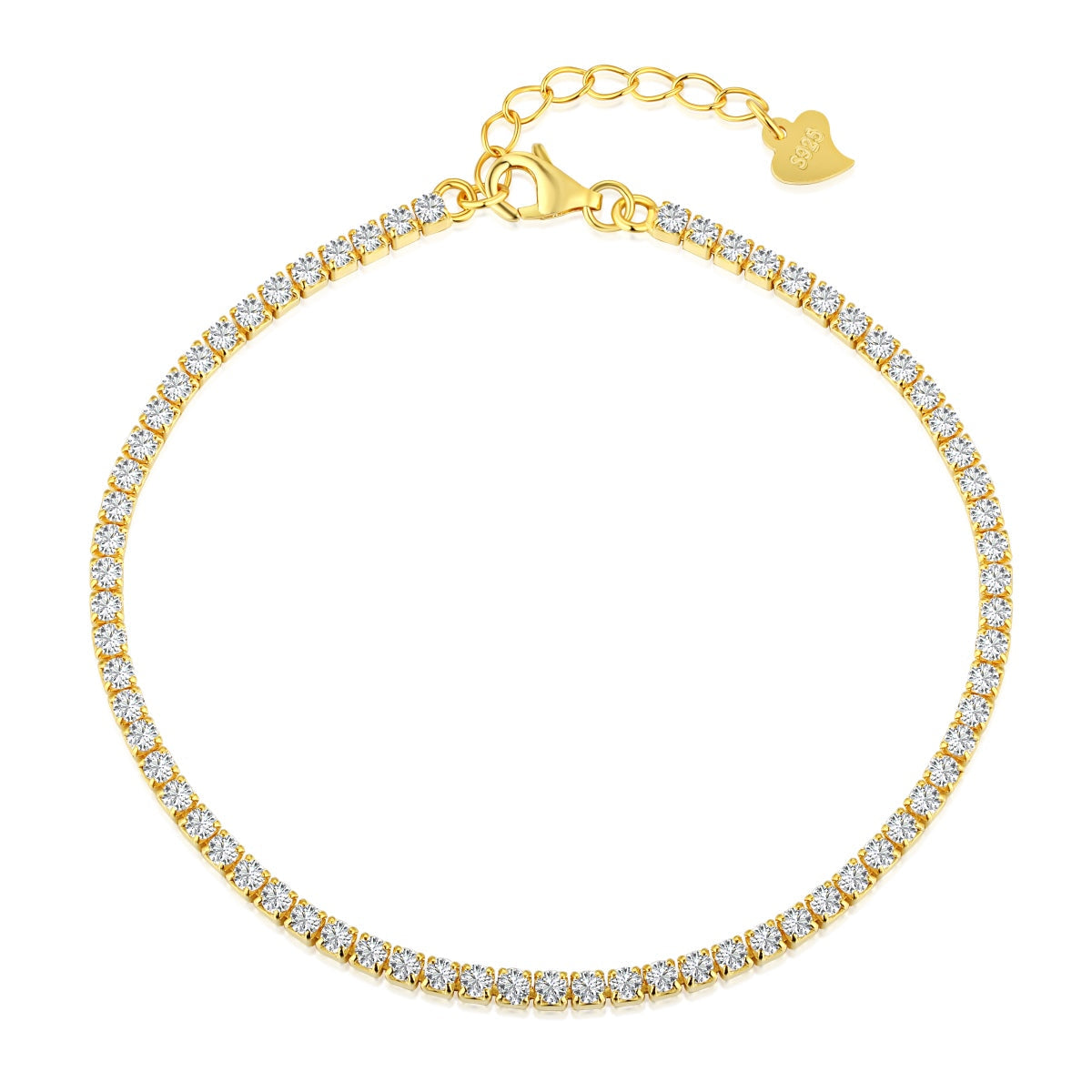 [Love's Uplift]Radiant Shinning Princess Cut Tennis Bracelet