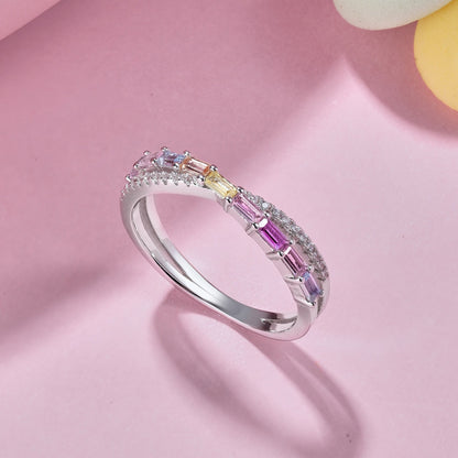 [Love's Uplift]Energetic Elegant Radiant Cut Party Ring