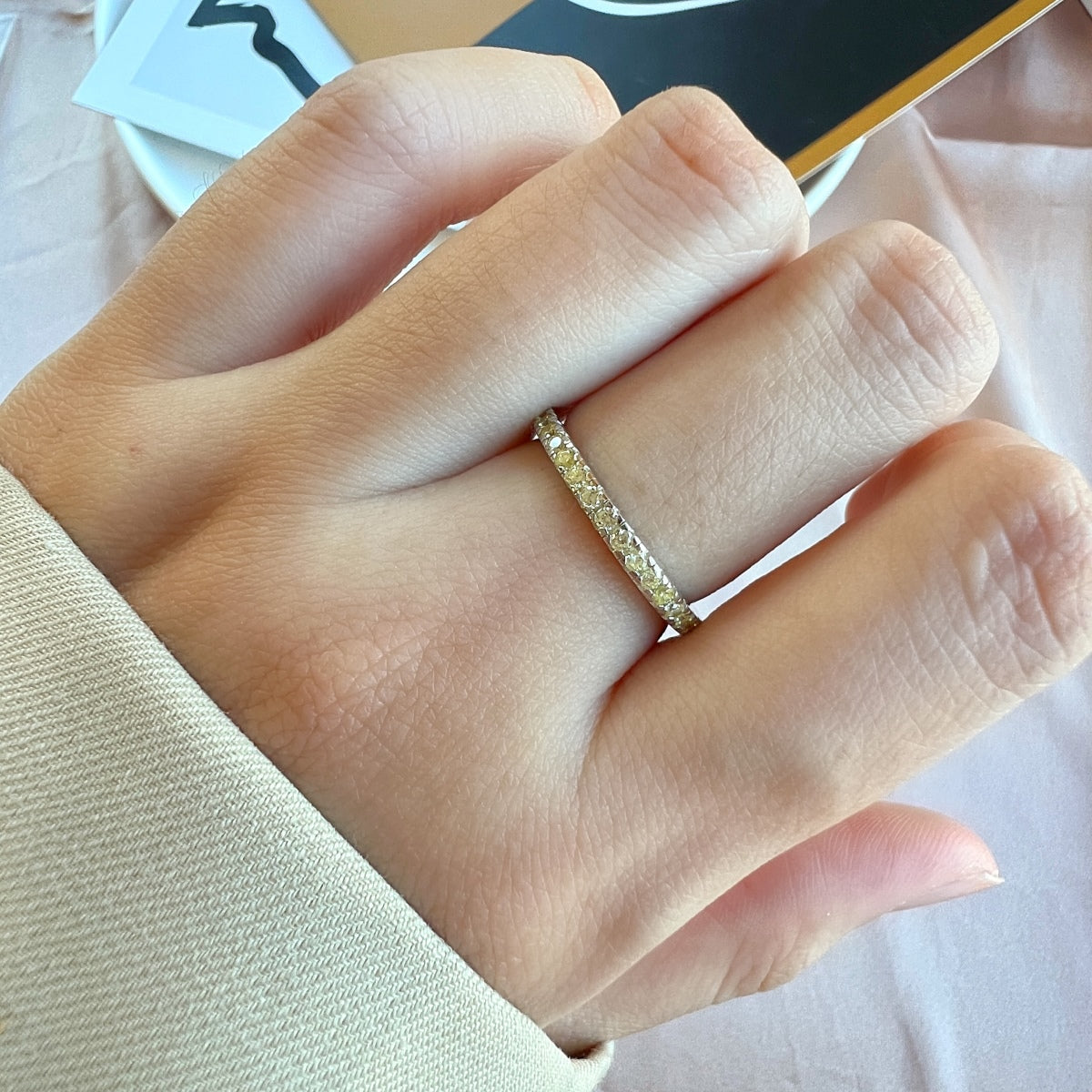 [Love's Uplift]Delicate Sparkling Round Cut Daily Ring
