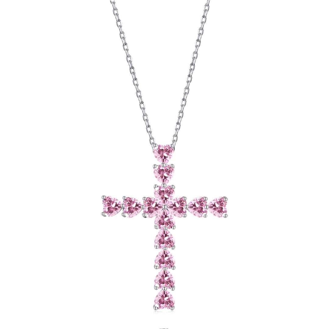 [Love's Uplift]Radiant Cross Shape Necklace