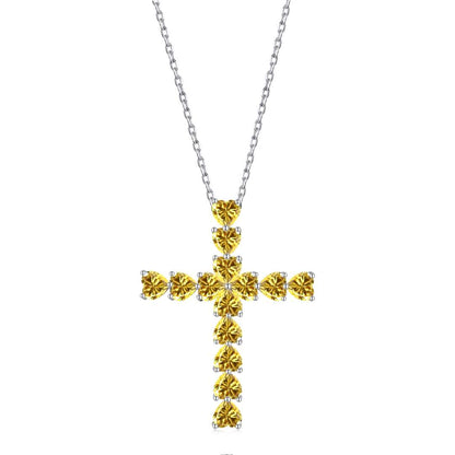 [Love's Uplift]Radiant Cross Shape Necklace