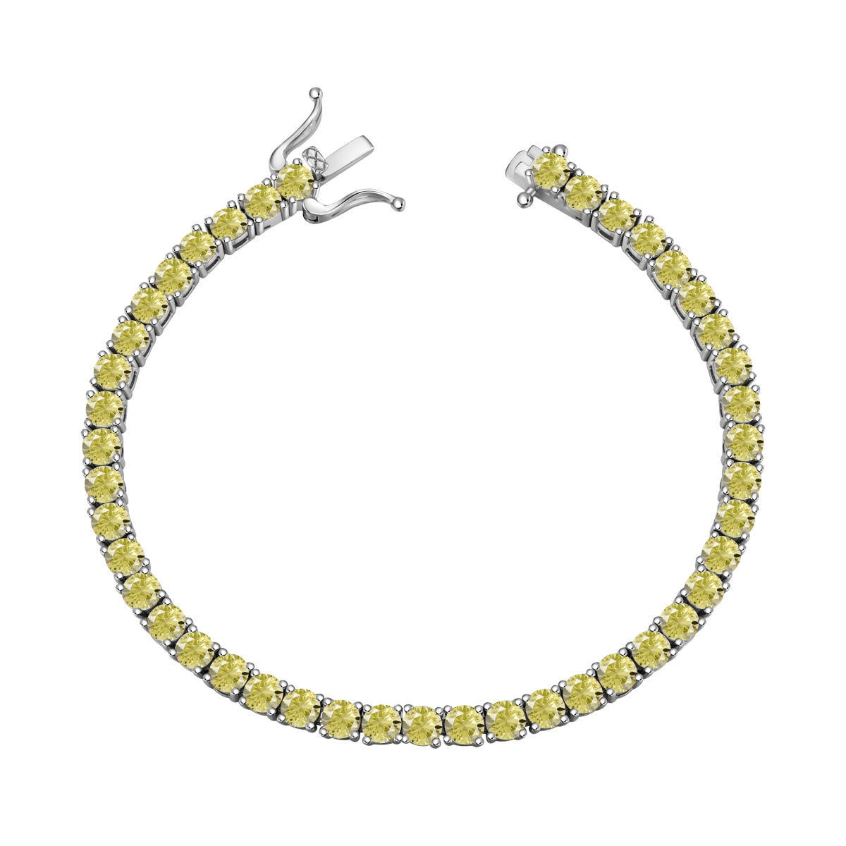 [Love's Uplift]Ornate Dazzling Round Cut Tennis Bracelet