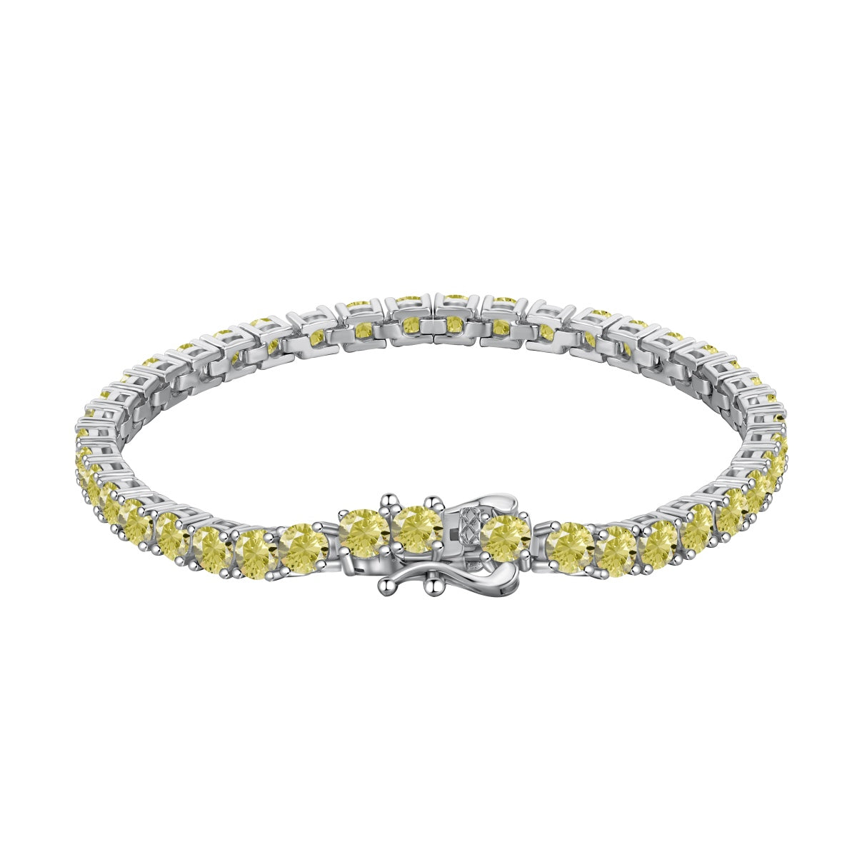 [Love's Uplift]Ornate Dazzling Round Cut Tennis Bracelet
