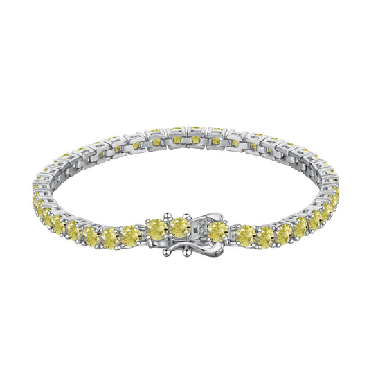 [Love's Uplift]Ornate Dazzling Round Cut Tennis Bracelet