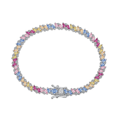 [Love's Uplift]Ornate Sparkling Multi Cut Party Bracelet