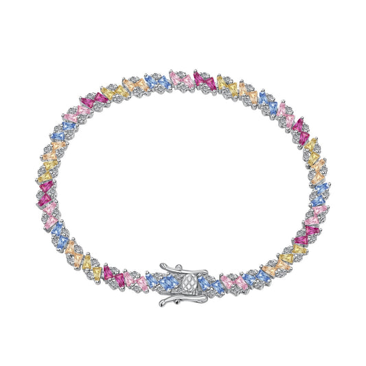 [Love's Uplift]Ornate Sparkling Multi Cut Party Bracelet