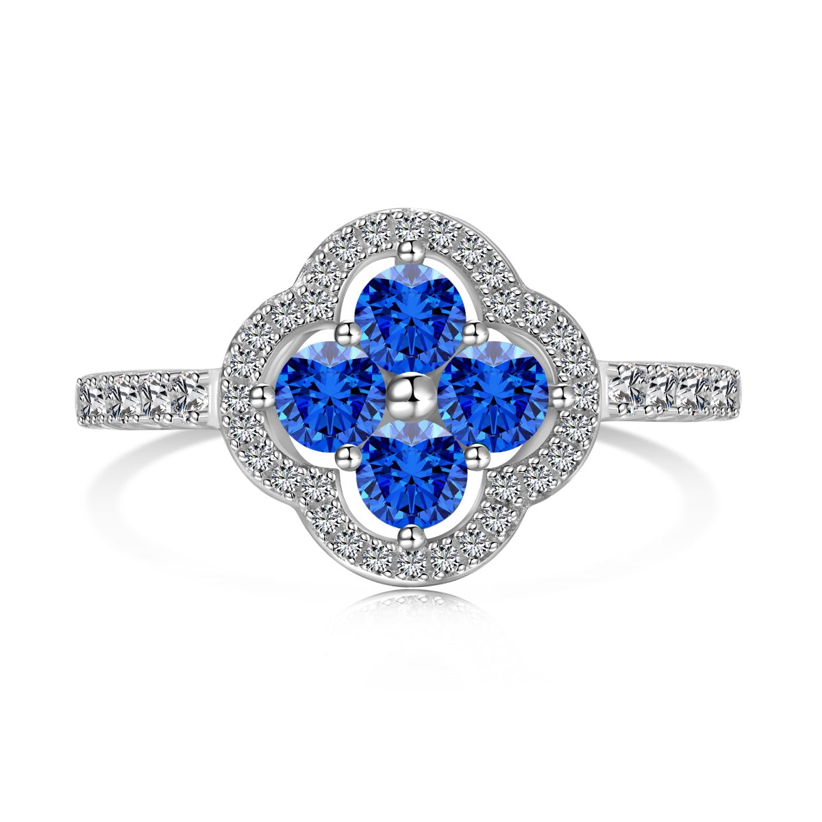 [Love's Uplift]Four Leaf Clover Flower Design Ring