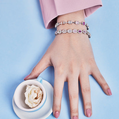 [Love's Uplift]Dainty Charming Emerald Cut Daily Bracelet