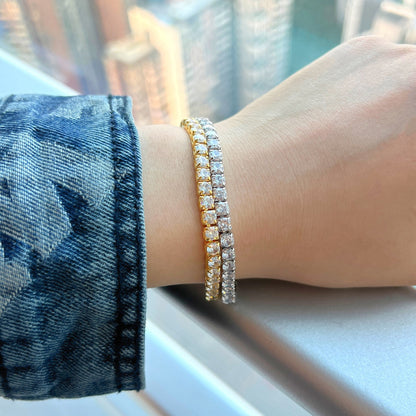 [Love's Uplift]Sparkling Radiant Princess Cut Tennis Bracelet