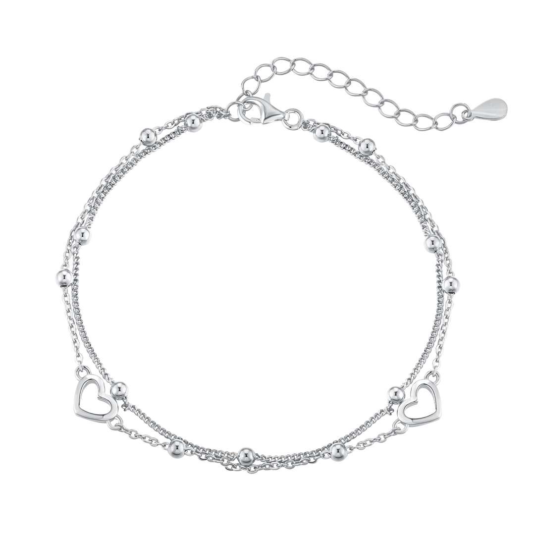 [Love's Uplift]Dainty Double Layer Love Heart Bracelet