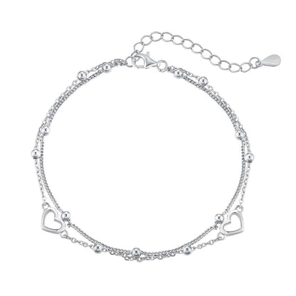 [Love's Uplift]Dainty Double Layer Love Heart Bracelet