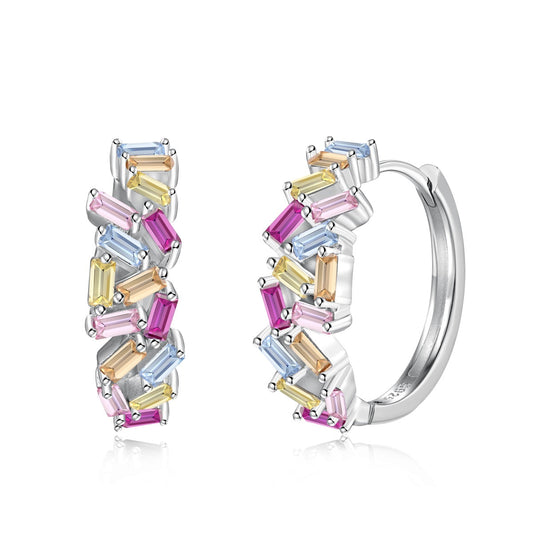 [Love's Uplift]Dazzling Colorful Emerald Cut Daily Earrings