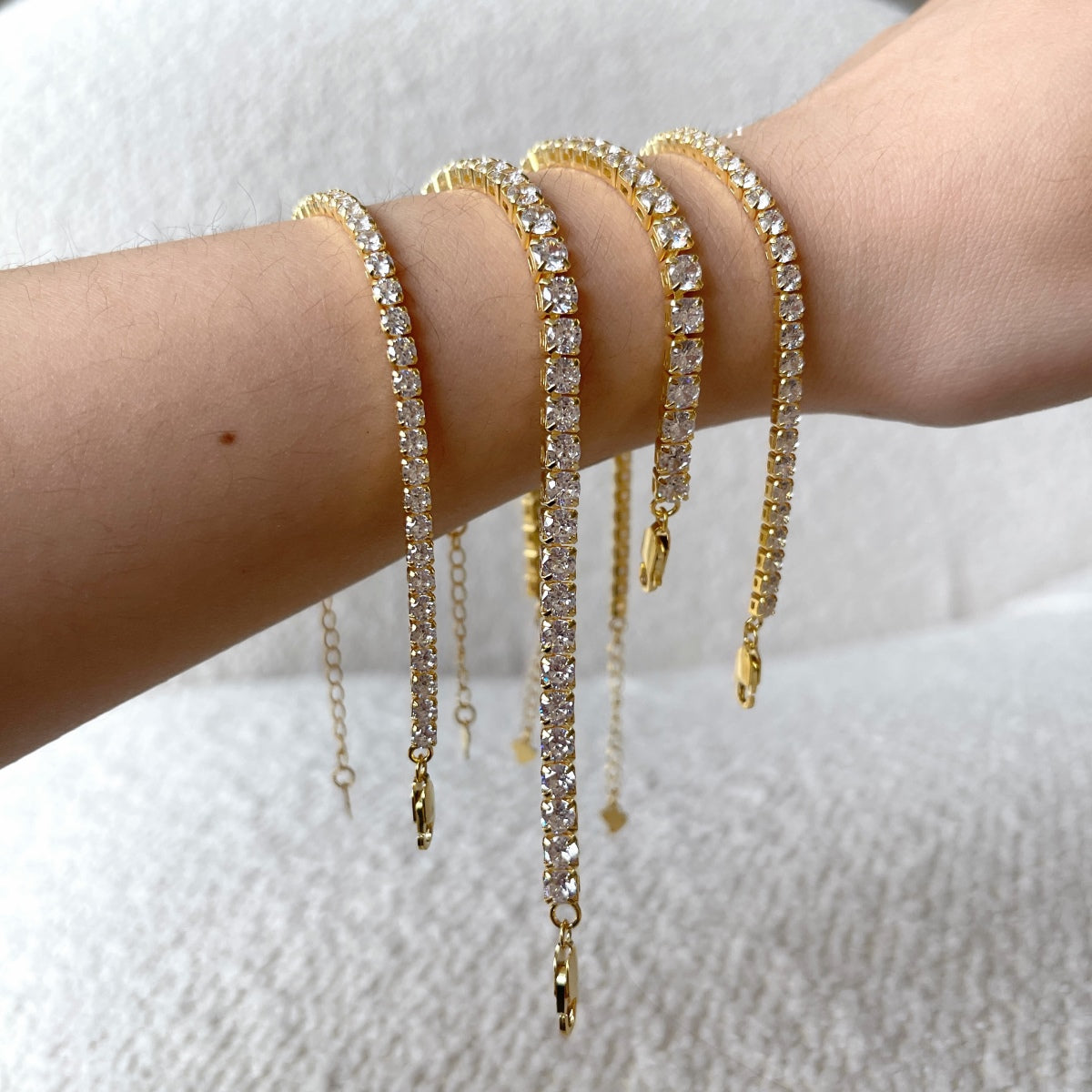 [Love's Uplift]Sparkling Radiant Princess Cut Tennis Bracelet