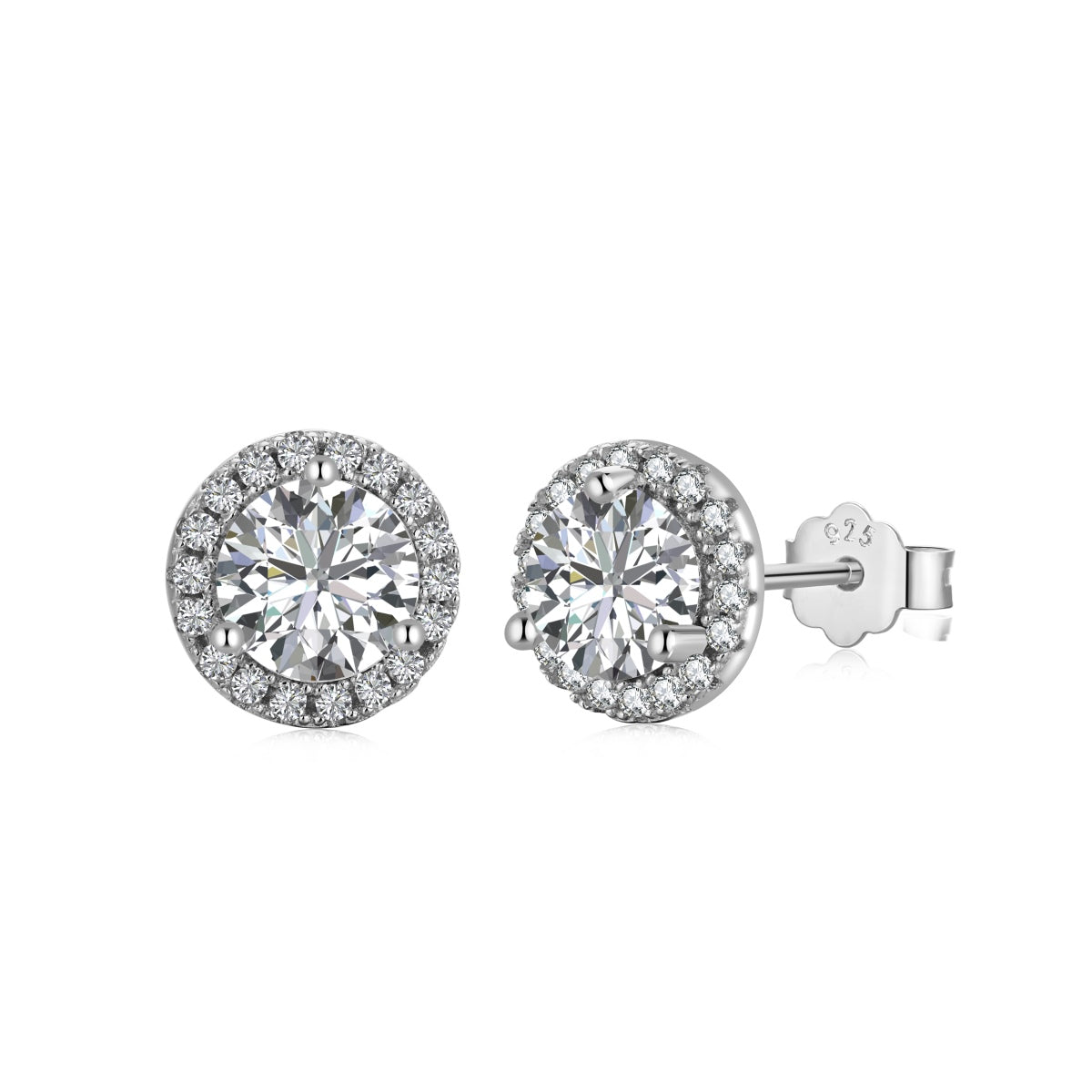 [Love's Uplift]Classic Princess Round Shape Earrings