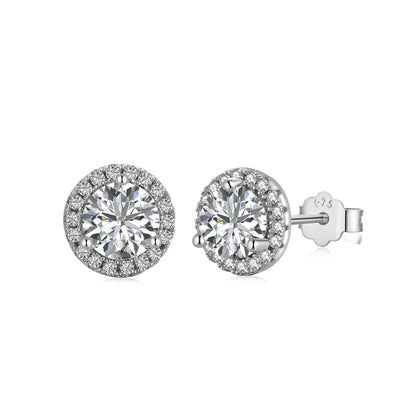 [Love's Uplift]Classic Princess Round Shape Earrings
