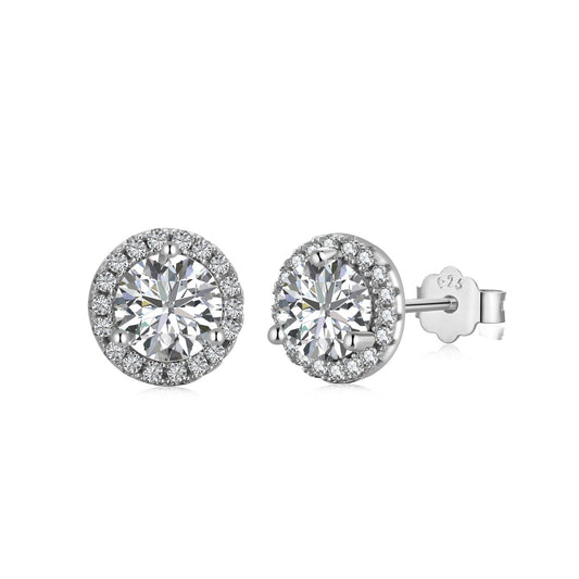 [Love's Uplift]Classic Princess Round Shape Earrings