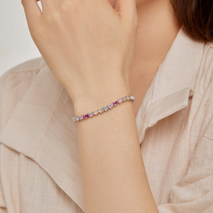 [Love's Uplift]Delicate Colorful Emerald Cut Party Bracelet