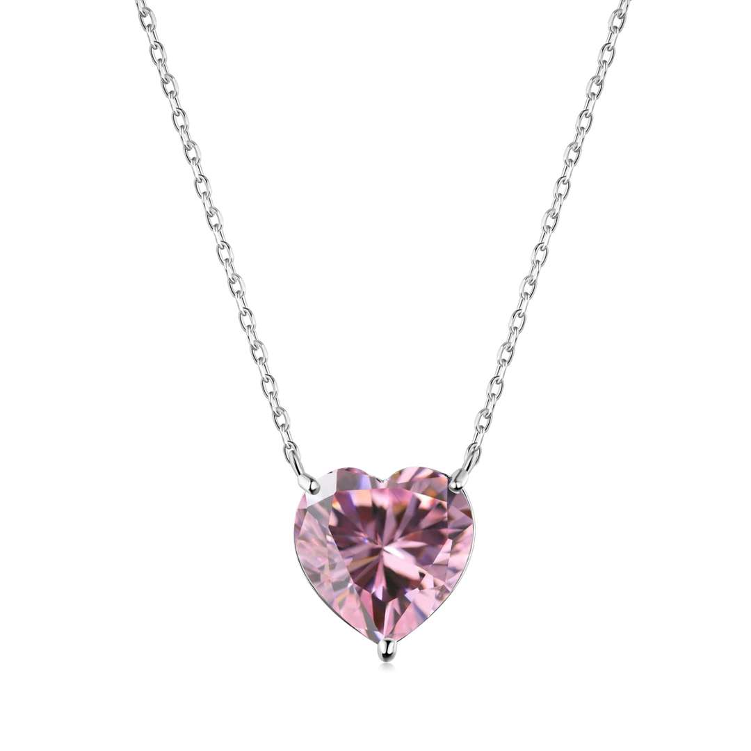 [Love's Uplift]6.0 carat Radiant Heart Shape Necklace