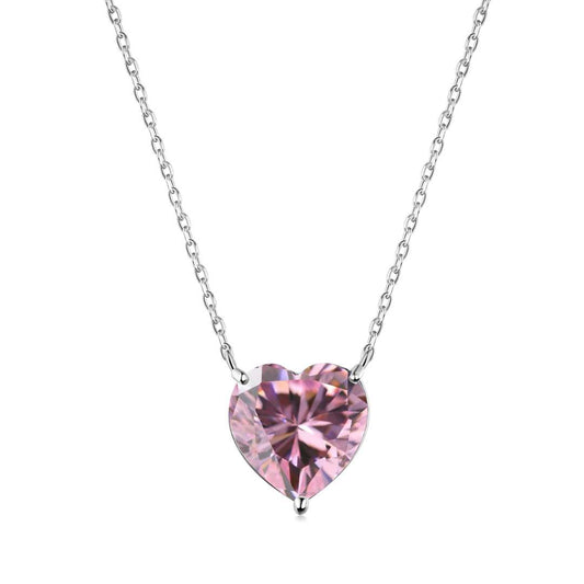 [Love's Uplift]6.0 carat Radiant Heart Shape Necklace