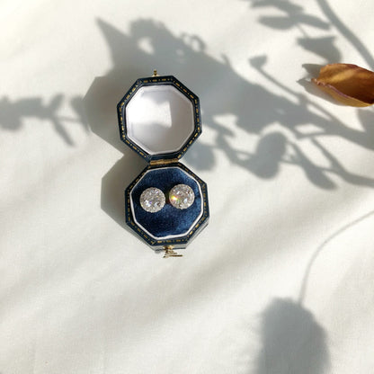 [Love's Uplift]Classic Princess Round Shape Earrings