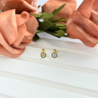 [Love's Uplift]Devil's Eye Ear Bone Nail Earrings