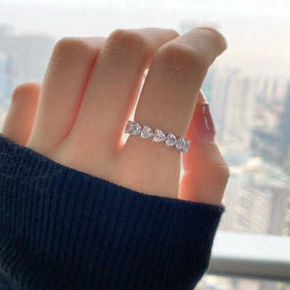 [Love's Uplift]0.25 Carat Radiant Romance Heart Cut Lover Ring