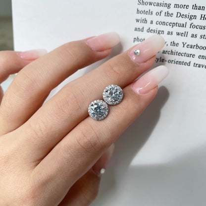[Love's Uplift]Classic Princess Round Shape Earrings