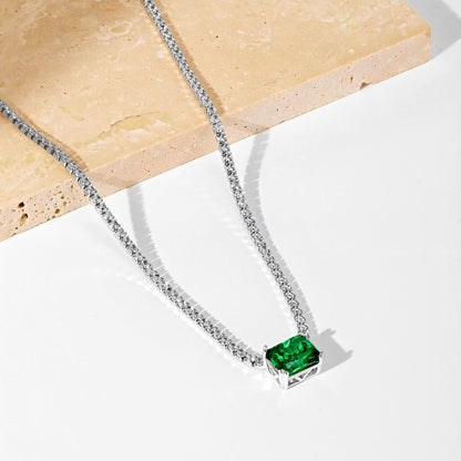 [Love's Uplift]4.0 Carat Elegant Radiant Cut Necklace