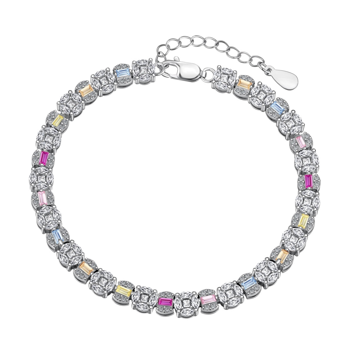 [Love's Uplift]Dazzling Radiant Multi Cut Daily Bracelet