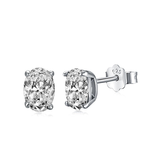 [Love's Uplift]Oval Classic Dignified Elegant Earrings