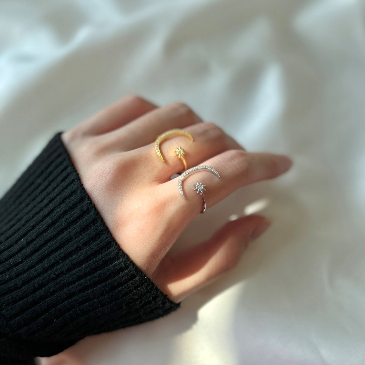 [Love's Uplift]Eternity Moon & Star Ring