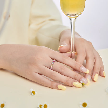 [Love's Uplift]Dazzling Lustrous Round Cut Tennis Ring