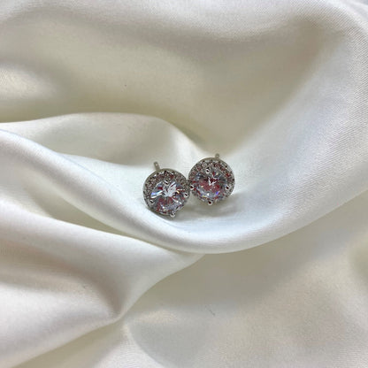 [Love's Uplift]Classic Princess Round Shape Earrings