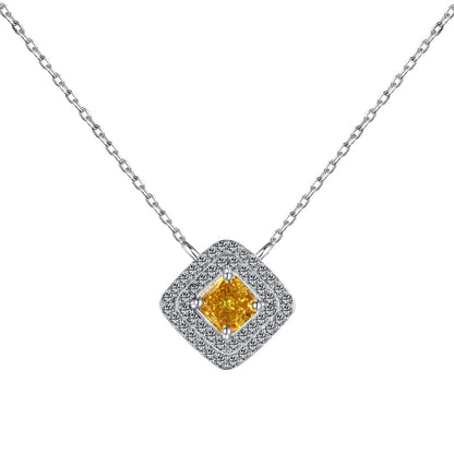 [Love's Uplift]Sparkling Asscher Cut Necklace
