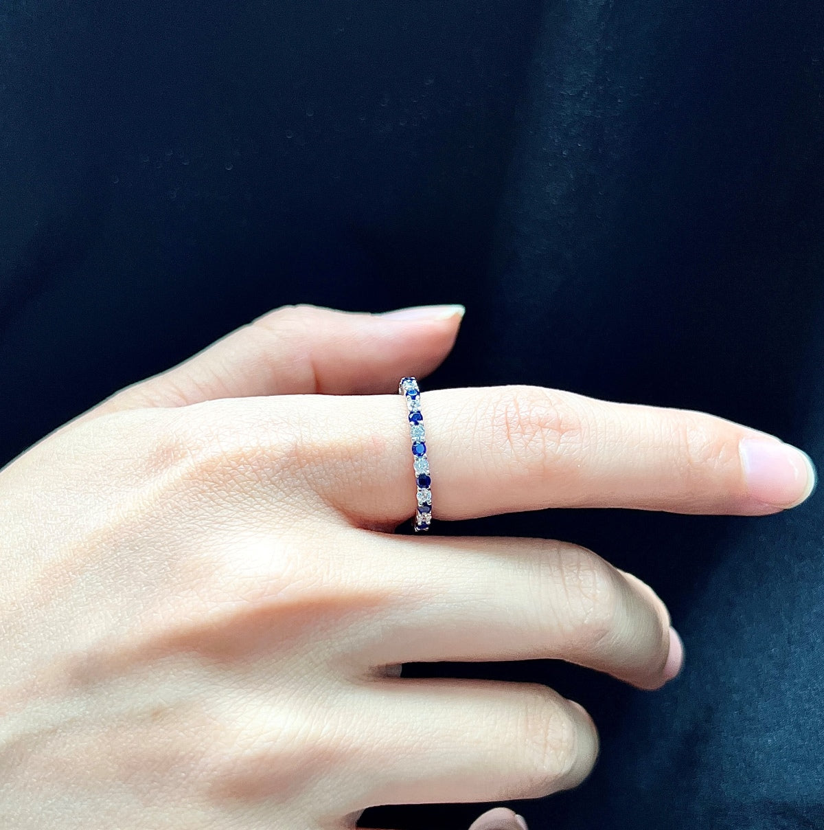 [Love's Uplift]Exquisite Colorful Round Cut Tennis Ring