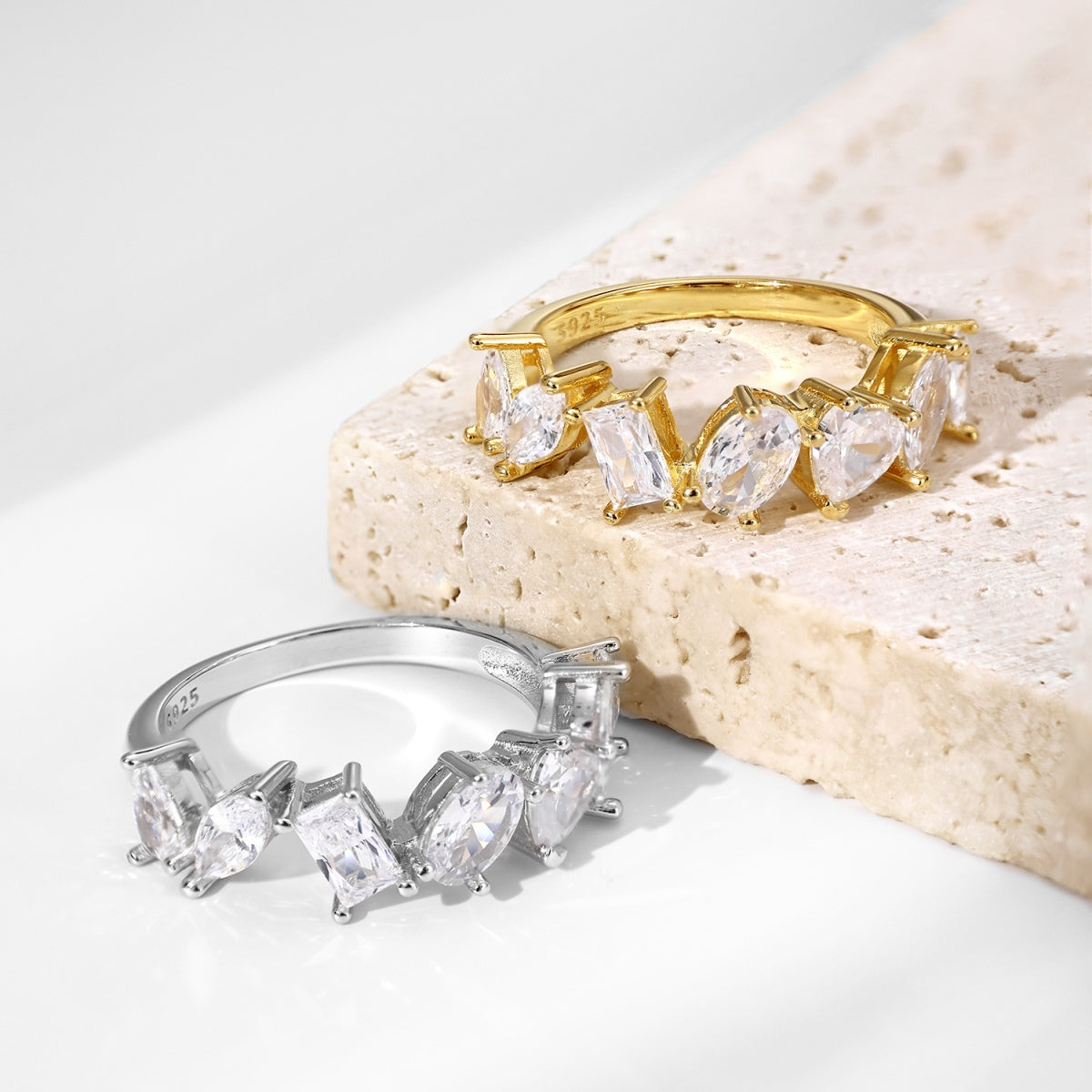 [Love's Uplift]Delicate Multi Cut Ring