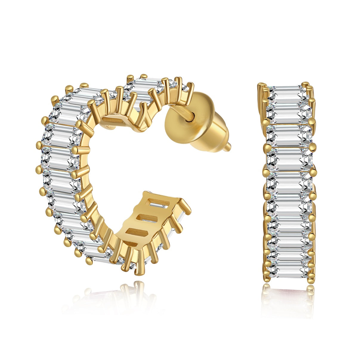 [Love's Uplift]Radiant Heart Cutout Earrings